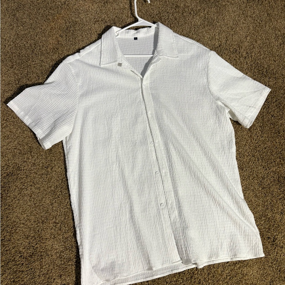 Men's White Short Sleeve Shirt